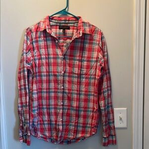 Aeropostale Multicolor Plaid Button-Down Shirt